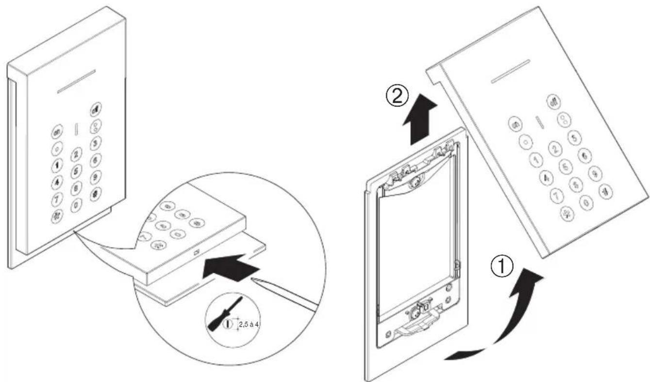 HAGER RLF620X - En cas de perte du code maître et/ou du code installateur du clavier - 2