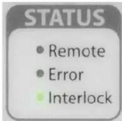 STATUS • Remote • Error • Interlock