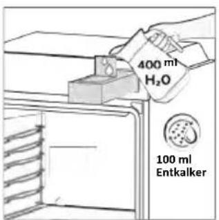 400 ml H₂O 100 ml Entkalker