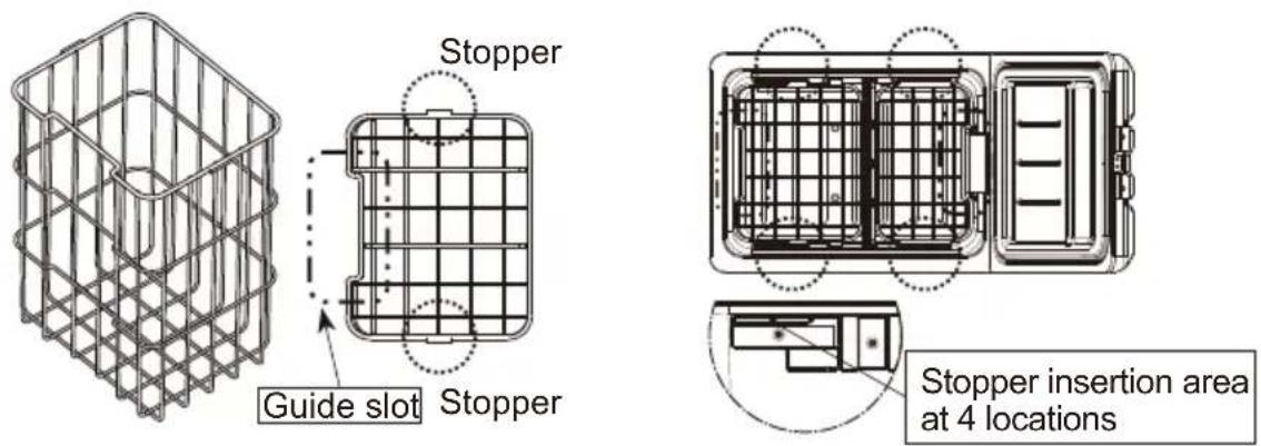 Stopper Guide slot Stopper Stopper insertion area at 4 locations