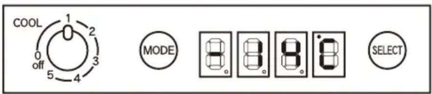 COOL 1 2 3 4 5 MODE 8 8 8 8 SELECT
