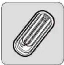 Simple line drawing of a paperclip (no text or symbols)