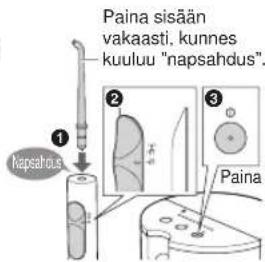 Paina sisään vakaasti, kunnes kuuluu "napsahdus". 1 2 3 Paina napsahdus