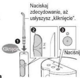 Naciskaj zdecydowanie, aż usłyszysz „kliknięcie”. Kliknięcie Naciśnij