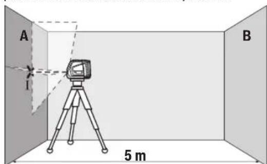 BOSCH GLL 2-10 G Professional - Horizontālās līnijas augstuma precizitātes pārbaude - 1