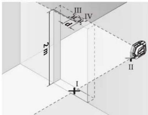 BOSCH GLL 2-10 G Professional - Contrôle de la précision de nivellement de la ligne verticale - 2