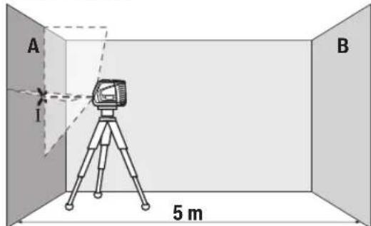 BOSCH GLL 2-10 G Professional - Höhengenauigkeit der waagerechten Linie überprüfen - 1
