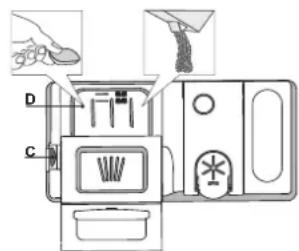 INDESIT DSIO 3M24 C S - UMPLEREA DOZATORULUI DE DETERGENT - 1