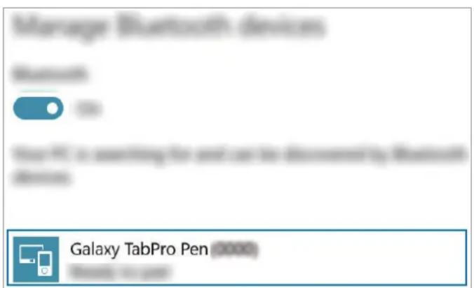 SAMSUNG EJ-PW700 - Établir une connexion avec la Galaxy TabPro S via Bluetooth - 1
