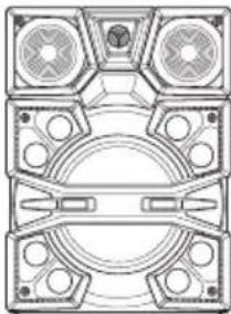 Technical line drawing of a symmetrical mechanical or electronic component with four circular ports and mounting holes (no text or symbols)
