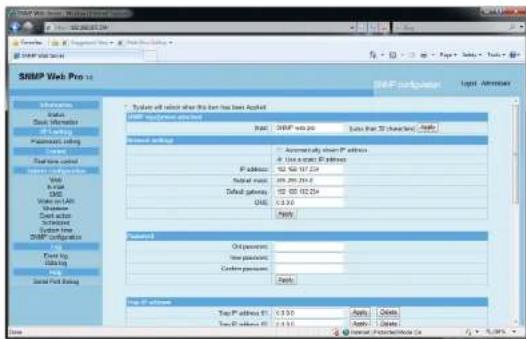 SNMP Web Pro 14 System will switch when this item has been applied. SNMP Web Pro 14 Type: SNMP Web Pro Local (32 channels) / 0.000 System configuration: - Approximately seven IP addresses - Use a map to address IP address: 502 Zip 157.214 Global map: 495 Zip 254.2 Global gateway: 123 Zip 254 USB: C1.0.0 Network: Out-of-use: New process: Carbon process: Network: Top IP address: 61.0.0 Top IP address: 61.0.0 Apply: Create Apply: Delete External Performance Rx
