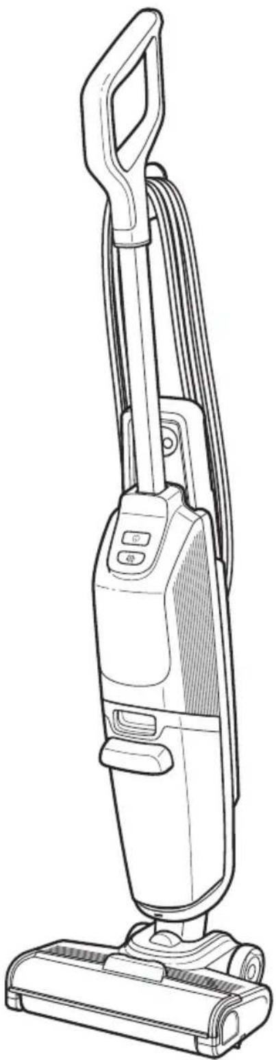 Line drawing of a vacuum cleaner with attached circuit board (no text or symbols)