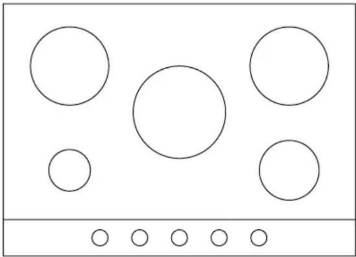 Simple diagram with six circles arranged in a grid, no text or symbols present.
