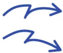 Three blue curved arrows pointing in opposite directions (no text or symbols)