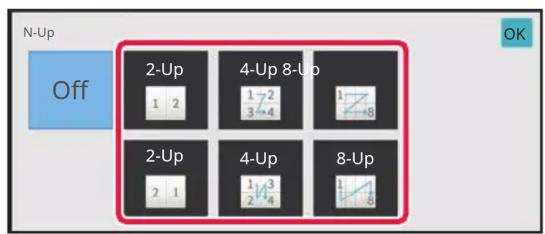 N-Up Off 2-Up 1 2 4-Up 8-Up 1 7 2 3 4 1 8 2-Up 2 1 4-Up 1 1/3 2 1/4 8-Up 1 1/4 8