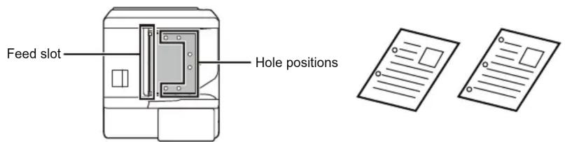 Feed slot Hole positions