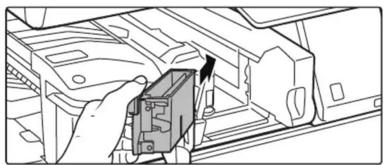 Illustration of a hand inserting a component into a device (no text or symbols visible)