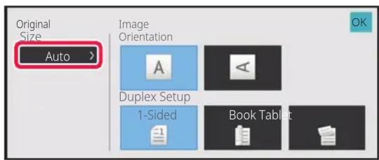 Original Size Auto > Image Orientation Duplex Setup 1-Sided Book Tablet