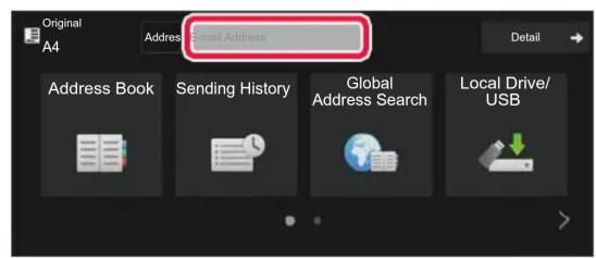Original A4 Address E-mail Address Address Book Sending History Global Address Search Local Drive/ USB