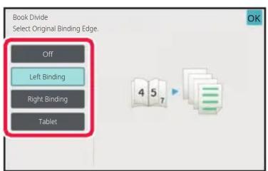 Book Divide Select Original Binding Edge. Off Left Binding Right Binding Tablet