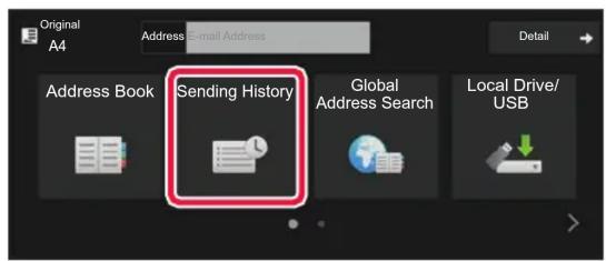 Original A4 Address E-mail Address Address Book Sending History Global Address Search Local Drive/ USB