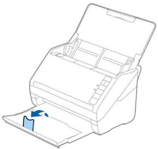 Line drawing of a printer with an open lid and paper feed, showing internal structure without any text or symbols.