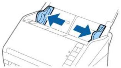 Diagram of a printer interior showing two blue arrows indicating flow or movement (no text or symbols present)
