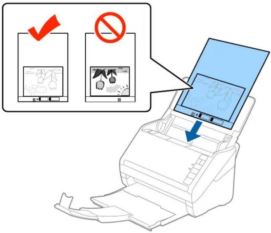 Diagram showing a printer with a screen displaying fruit images and a checkmark indicating rejection, alongside an illustration of a device with a 'no' symbol.
