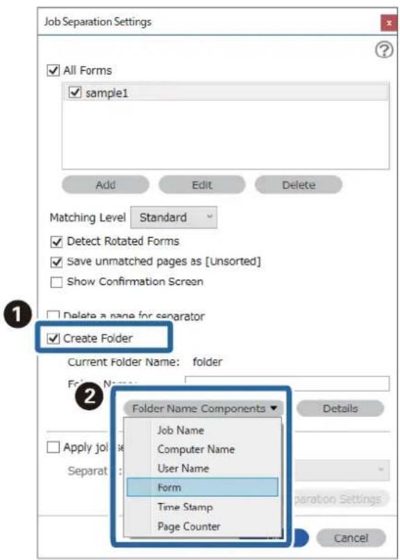 Job Separation Settings. All Forms. sample1. Add, Edit, Delete. Matching Level: Standard. Detect Rotated Forms. Save unmatched pages as [unsorted]. Show Confirmation Screen. Delete a page for separator. Create Folder. Current Folder Name: folder. Folder Name Components: Job Name, Computer Name, User…