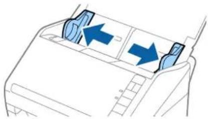 Diagram of a printer interior showing two blue arrows indicating flow or movement, with no visible text or symbols.
