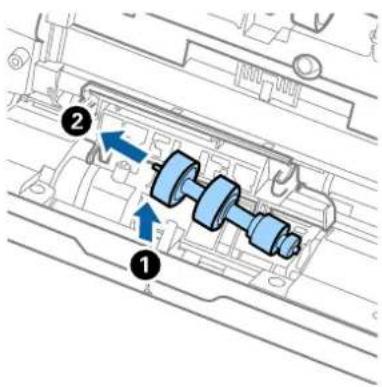 Technical diagram showing mechanical assembly with numbered components and directional arrows indicating motion or flow.