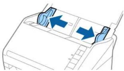 Diagram of a printer interior showing two blue arrows indicating flow or movement, with no visible text or symbols.