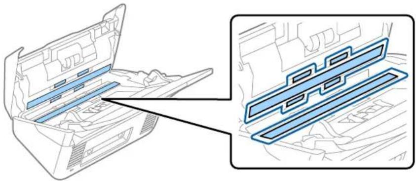 Diagram of a car interior showing a vehicle chassis with internal compartments and a blue-labeled storage panel (no text or symbols).