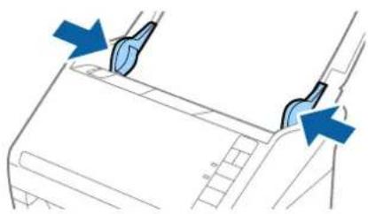 Diagram of a mechanical component with two blue arrows indicating direction, no text or symbols present.