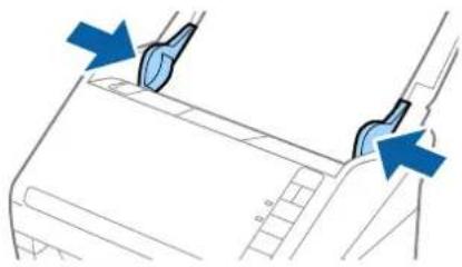Diagram of a vehicle's seat assembly with two blue arrows indicating parts of the seat (no text or symbols present).