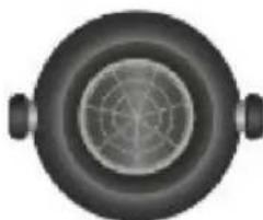 Top-down view of a circular mechanical component with internal grid pattern, no text or symbols.