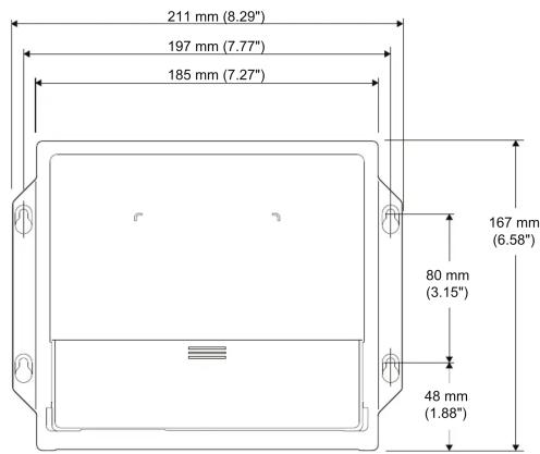 211 mm (8.29") 197 mm (7.77") 185 mm (7.27") 167 mm (6.58") 80 mm (3.15") 48 mm (1.88)
