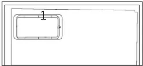 Simple line drawing of a rectangular frame with a numbered label '1' in the top-left corner (no other text or symbols)