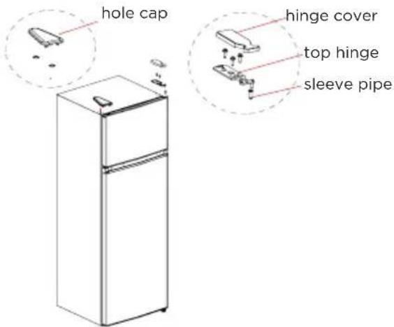 hole cap, hinge cover, top hinge, sleeve pipe