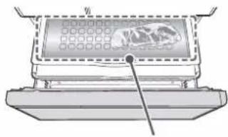 Diagram of a device with a screen and base, showing no text or symbols