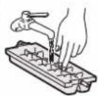 HITACHI R-ZX740RA - Empty the ice tray and wash it lightly in the stream. - 1