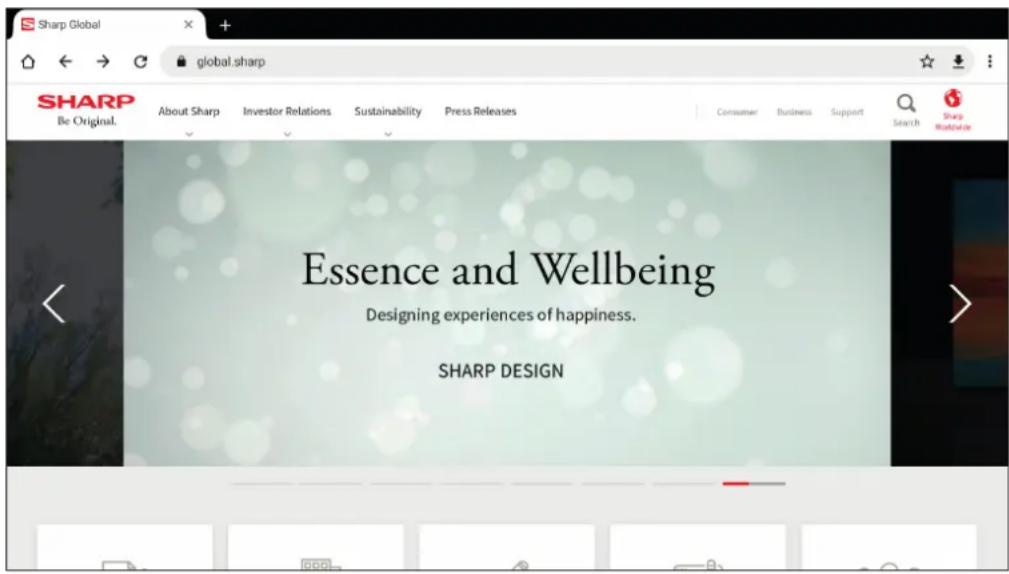 SHARP PN-ME552 - Application - Navigateur Web - 1