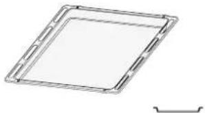 Pure geometric diagram of a square plate with side notches and a small curved line on the right (no text or symbols)