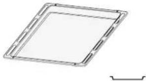 Pure geometric diagram of a square frame with no text, numbers, or symbols.