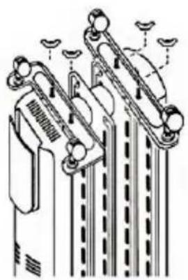 Technical line drawing of a mechanical or electrical component with no visible text or symbols