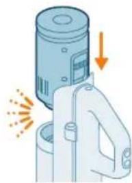 PHILIPS 6000 series XW6264 - Retrait et fixation du bloc d'alimentation dans l'aspirateur seul - 2