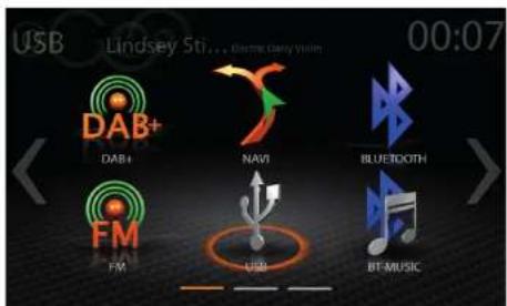 USB Lindsey Sti... claring Dairy Voin 00:07 DAB+ NAV1 BLUETOOTH FM USB BT-MUSIC