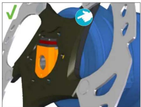 3D rendered mechanical component with orange and blue sections, no visible text or symbols