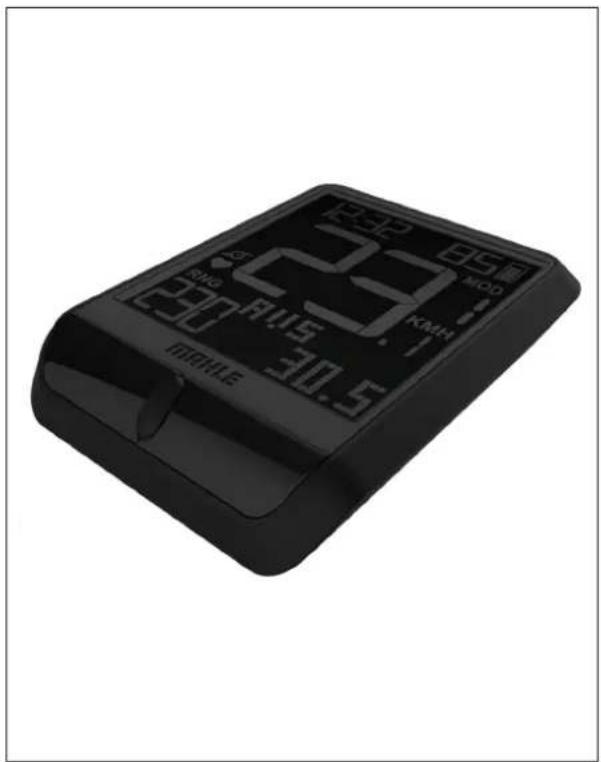 Black handheld electronic device with dual DSD displays and 'MOHIE' branding (no readable text beyond branding)