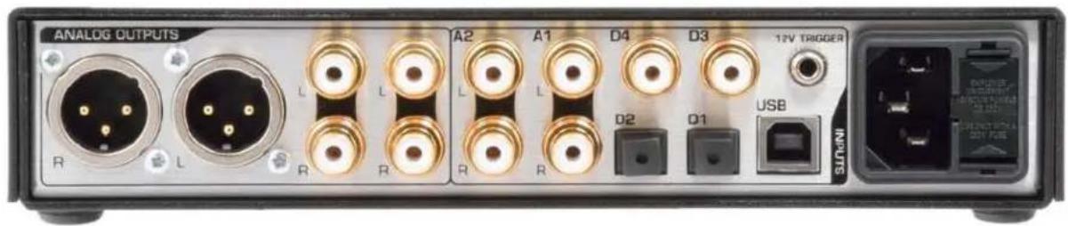 ANALOG OUTPUTS R L R L A2 A1 D4 D3 12V TRIGGER L L D2 D1 USB NUTLS